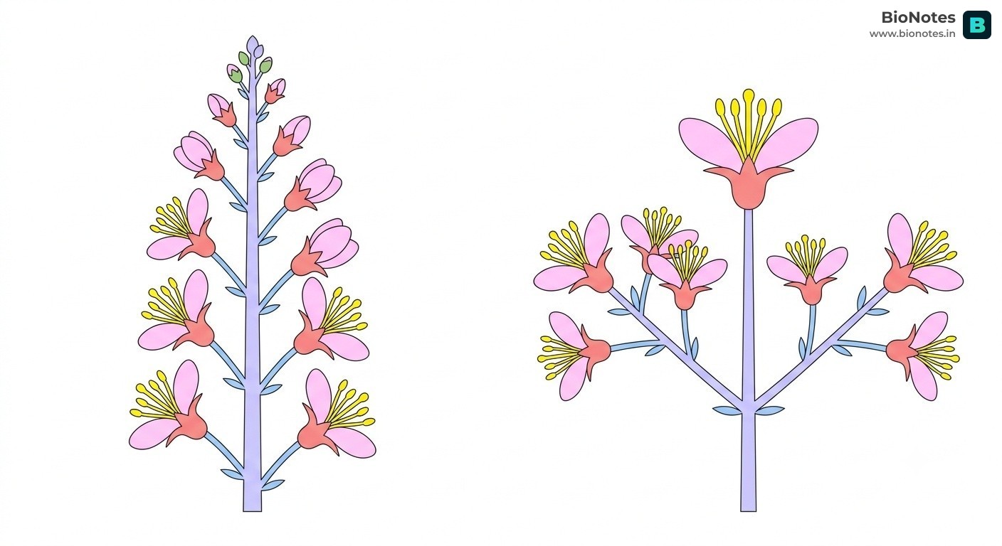 Inflorescence Racemose Cymose