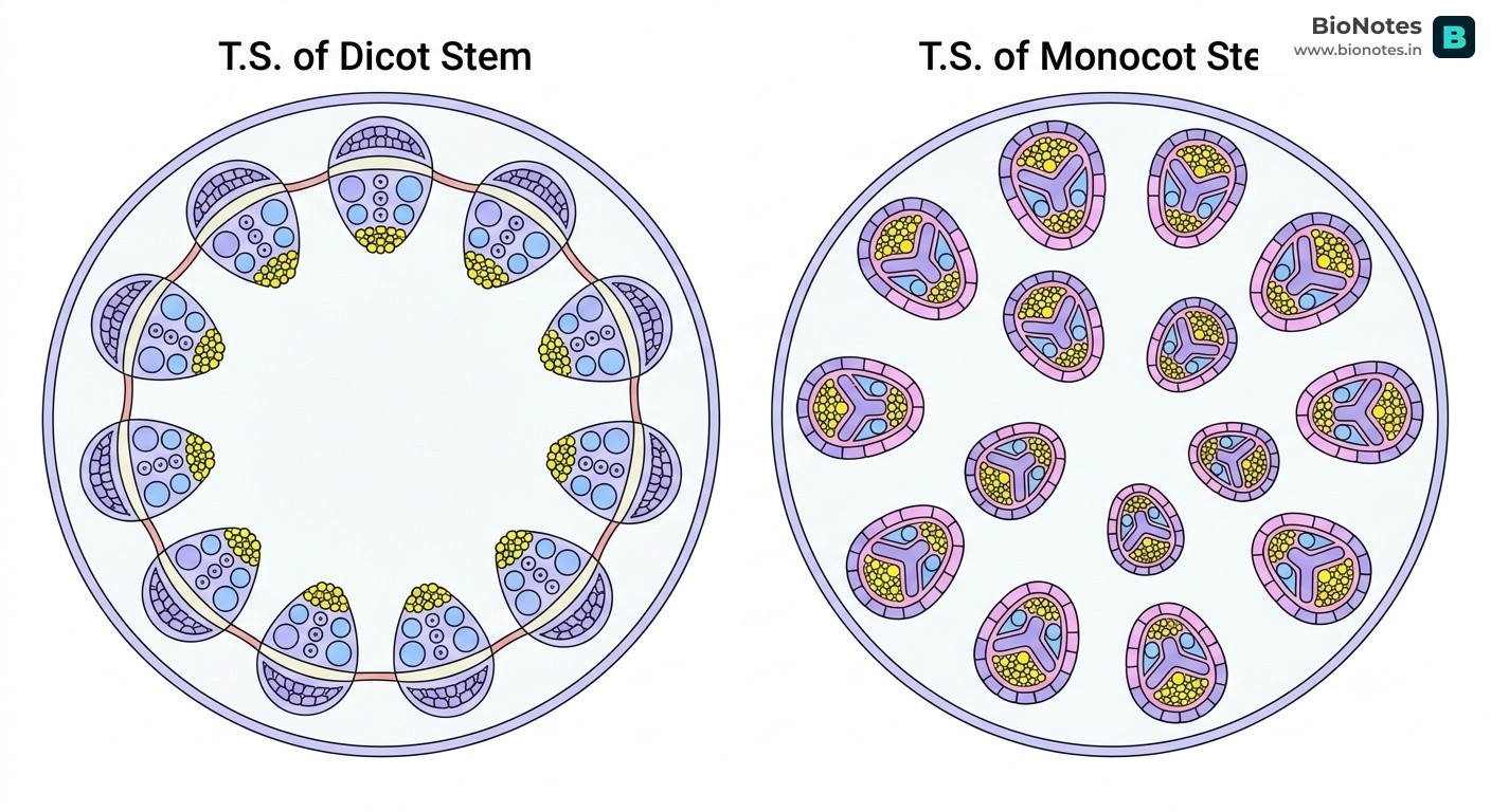 Ts Dicot Vs Monocot Stem